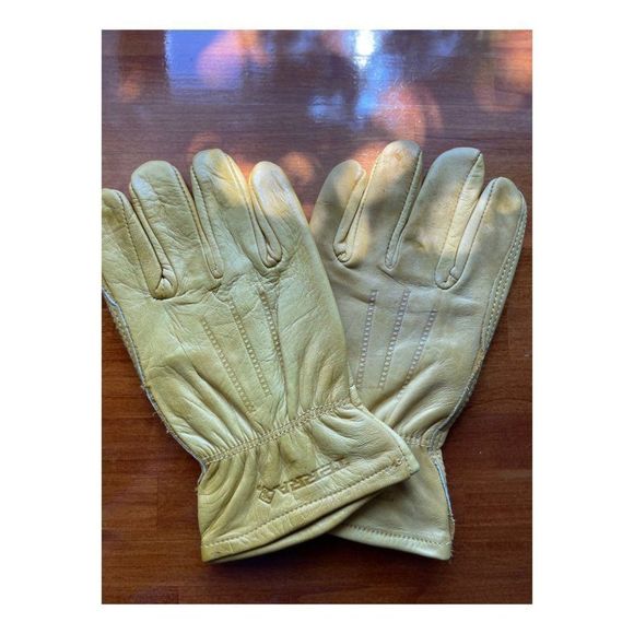 Terra Cowhide Leather Work Gloves Tan NWT Sz M - Picture 8 of 13